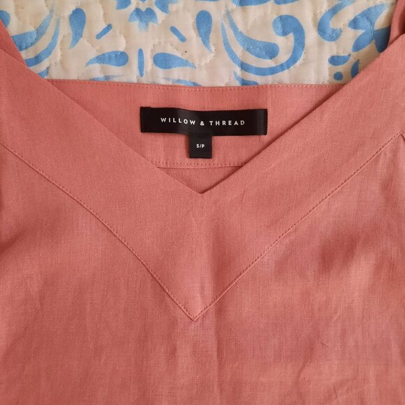 Willow & Thread, Size S, Rose Linen Blend Top - Picture 3 of 4